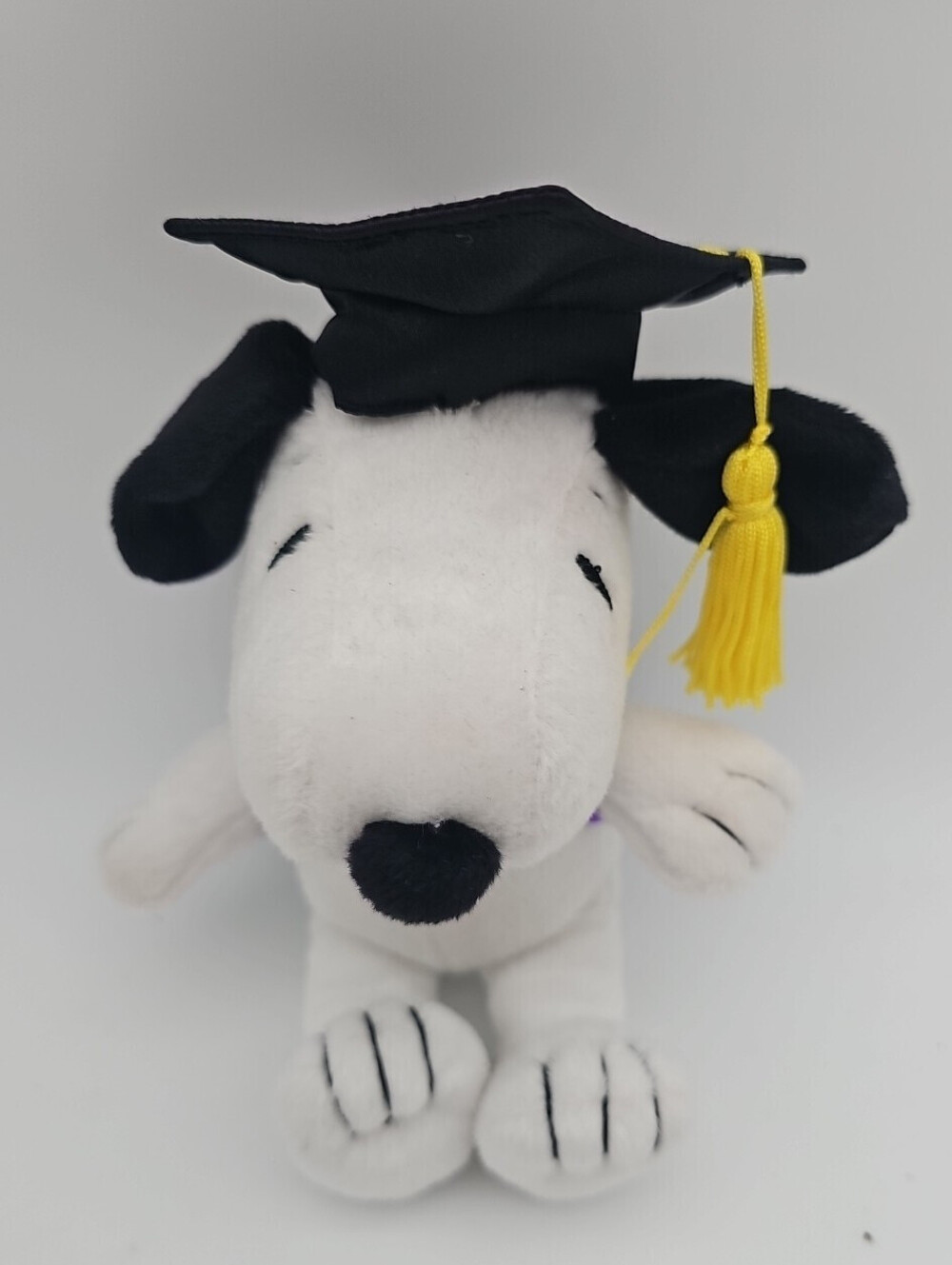 Snoopy Peanuts Hallmark Graduation Plush Stuffie Money Holder Cap Gown 8 Inch.